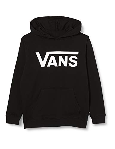 Vans Classic PO II Boys Sudadera con Capucha, Blanco Y Negro, S para Niños