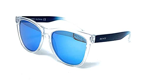 VENICE EYEWEAR OCCHIALI Gafas de sol Polarizadas para niño (Azul-Transparente)
