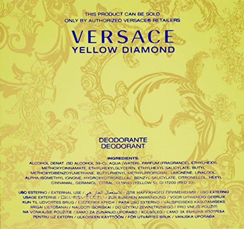 Versace Yellow Diamond, Desodorante Perfumado, Spray Natural, Mujer, 50 ml