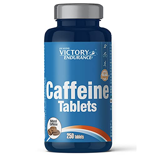 Victory Endurance Caffeine Tabletas - Cafeína Natural 80 mg (Extracción de Granos de Café Verde. Máxima Energía + Estimulante. Vegano, Sin Gluten) 250 tabletas