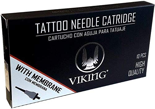 Viking Ink USA - 7 ROUND LINER (0.30mm) - Cartuchos estériles y desechables para tatuajes - Caja 10pcs