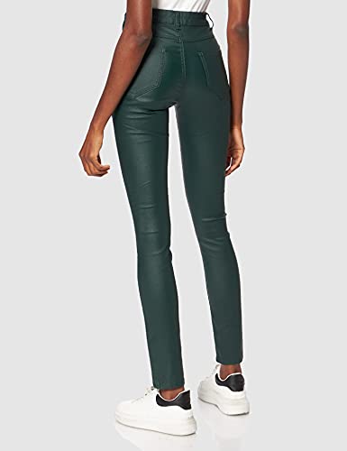 Vila VICOMMIT Coated RWSK New Pant-Noos Pantaln, Verde Oscuro, XL para Mujer