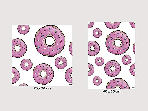 Vinilo para Lavadoras Donuts Rosas | Varias Medidas 60x85cm | Adhesivo Resistente y de Fácil Aplicación | Pegatina Adhesiva Decorativa de Diseño Profesional