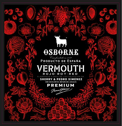 Vino aperitivo Vermouth Rojo Osborne - 3 botellas de 75 cl - Total: 225 cl