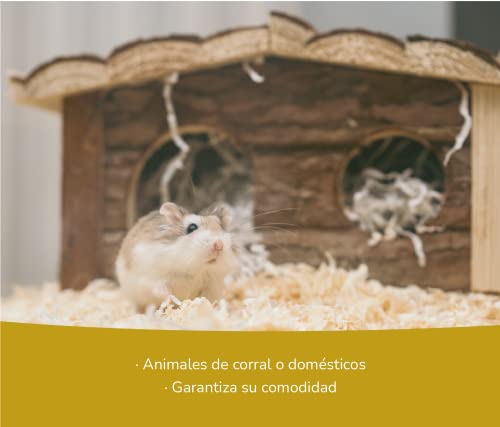 Viruta de Madera Ideal para Gallinas, Aves de Corral y Otras Mascotas. Saco de 20 Kg.