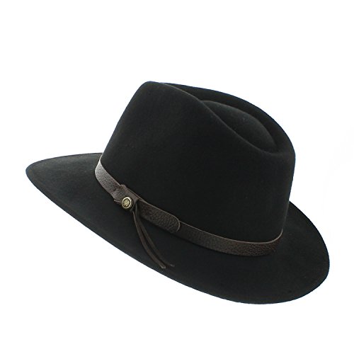 Votrechapeau Amance – Sombrero fedora, fieltro impermeable, color negro negro 59 cm