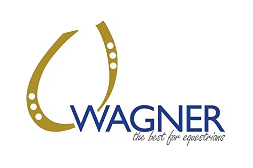 Wagner - Camiseta de competición para equitación, Cuello alto., color azul, tamaño large