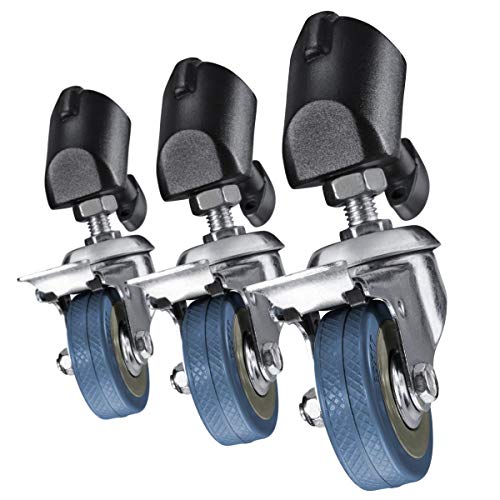 Walimex Tripod Wheels Pro - Juego de ruedas profesionales para trípodes, negro