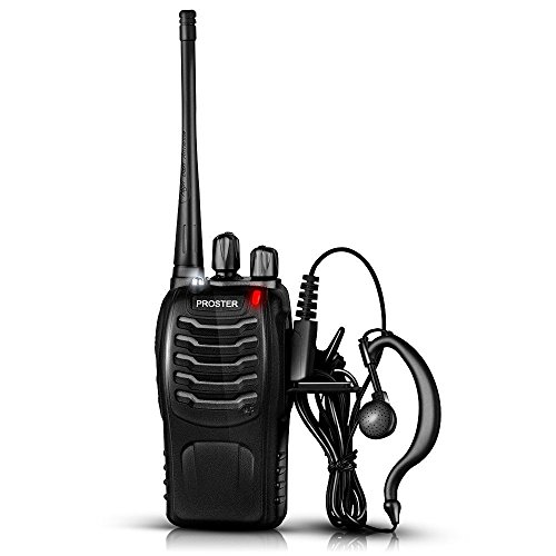 Walkie Talkie Recargable 16 Canales CTCSS DCS Walkies Talkies con el Auricular Incorporado Antorcha de LED y Cargador USB (4 Pares)