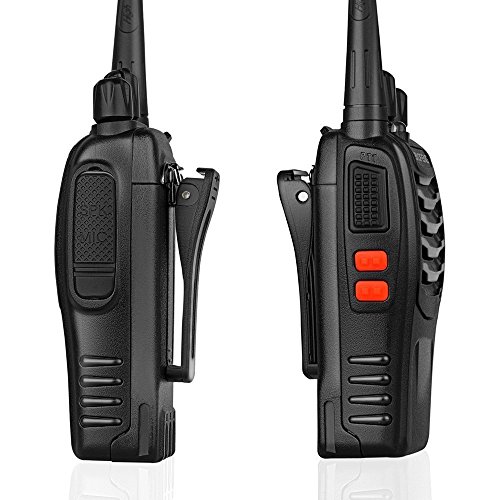 Walkie Talkie Recargable 16 Canales CTCSS DCS Walkies Talkies con el Auricular Incorporado Antorcha de LED y Cargador USB (4 Pares)