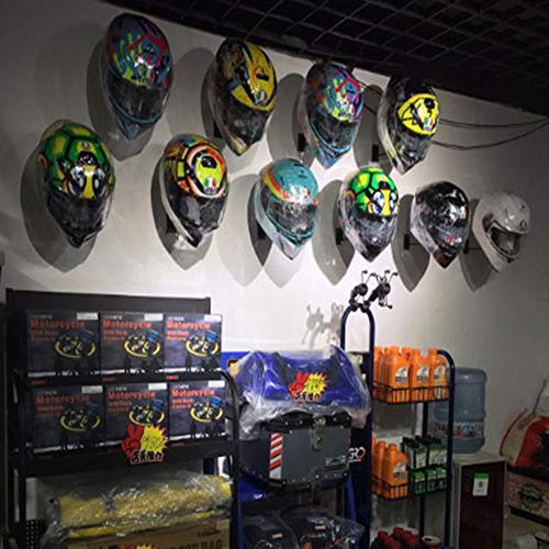 WANLIAN Soporte de almacenamiento para casco de bicicleta, soporte para casco de pared, gancho para exhibición para cascos de motocicleta, cascos de béisbol, baloncesto (3 piezas en blanco)