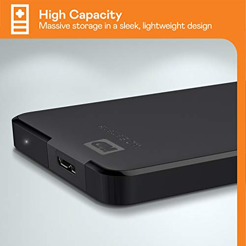 WD Elements - Disco duro externo portátil de 4 TB con USB 3.0, color negro