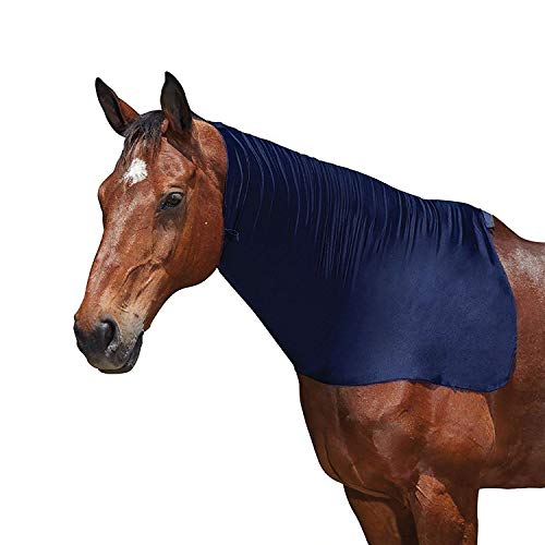 Weatherbeeta Stretch Cuello alfombra color negro Pony, COB o full, azul marino, Cob