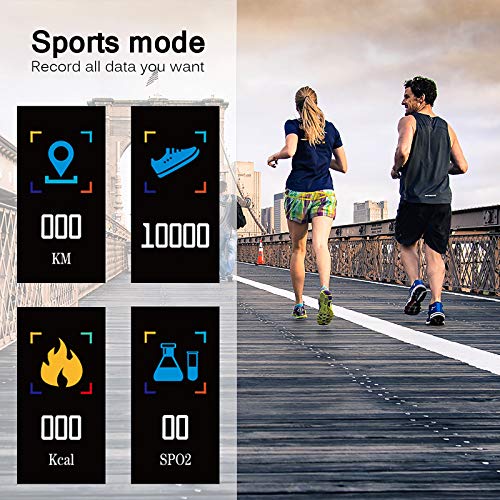 Whuooad activity tracker con pulsómetro, resistente al agua, IP67, pulsera de fitness inteligente con contador de pasos, contador de calorías, para mujeres y hombres