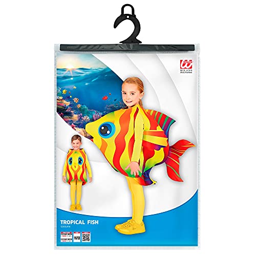 WIDMANN 00045 - Disfraz infantil de pez tropical, unisex, amarillo, 116 – 128 cm , color/modelo surtido