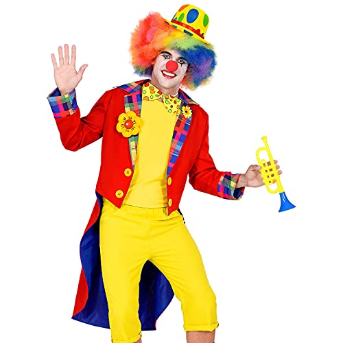WIDMANN Widmann-48393 Disfraz de payaso frac, para hombre, circo, carnaval, fiesta temática, multicolor, large (48393)