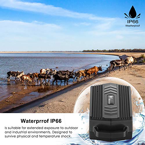 Winnes Localizador GPS para Vaca/Caballo/Oveja/Camello IP66 Impermeable Rango Ilimitado Seguimiento en Tiempo Real rastreador GPS para Animales Grandes (TK935)