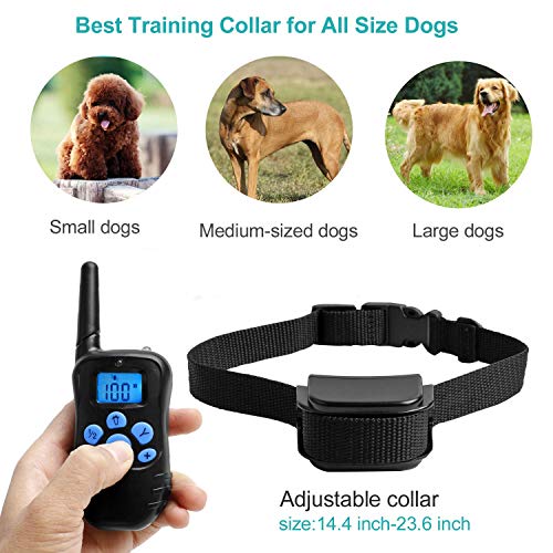 Wodondog Collar Eléctrico para Perro, Recargable e Impermeable, Collar de Entrenamiento para Perro, Intensidad de vibración Ajustable