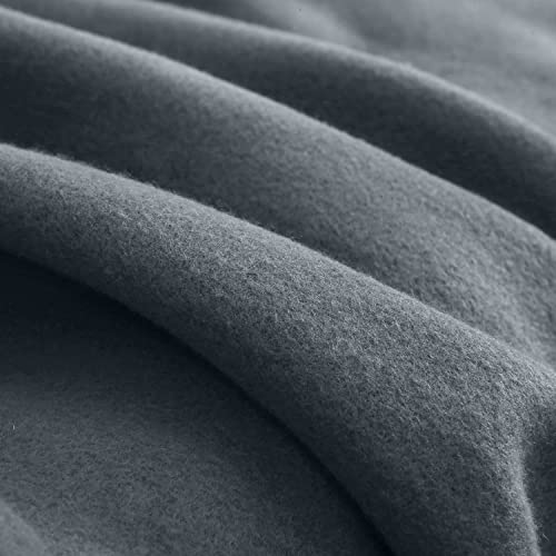Wometo - Juego de 2 mantas suaves y mullidas, de 130 x 160 cm. Mantas de forro polar reversibles, acogedoras, de 1,30 x 1,60 cm., tela, Dunkelgrau, 130 x 160 cm