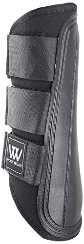 Woof Wear - Protector de tendón y menudillo para Caballo (Cierre Doble) Negro Negro Talla:Large