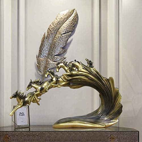 WYBFZTT-188 Estatua de Caballo de pie-Reproducción de esculturas de Caballos-Estatuas de Caballos for los Regalos de la Cocina de la casa (Size : A45*27cm)