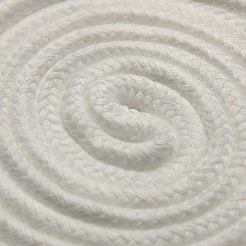 WYMAODAN Cuerda de algodón suave, 2 unidades, 10 m / 8 mm, universal, hilo de algodón grueso (blanco)