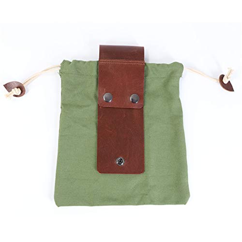 WZDTNL Bolsa de lona Bushcraft, útil bolsa de forraje de lona, bolsa de lona encerada para colgar en la cintura
