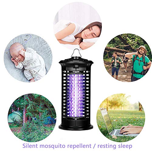 Xchingwan Electronic Mosquito Killer Lamp, Outdoor Outdoor Insect Killer, Mosquito Trap, Bug Zapper con luz UV, Luces de camping para acampar Senderismo Pesca