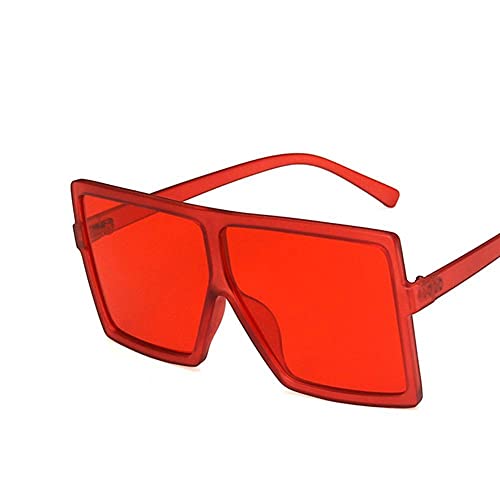 XCSM Gafas de Sol cuadradas de Gran tamaño para Mujeres, Hombres, Moda, Parte Superior Plana, Montura Grande, Sombras, Retro, clásico, protección UV400, rectángulo, Gafas de Sol al Aire Libre