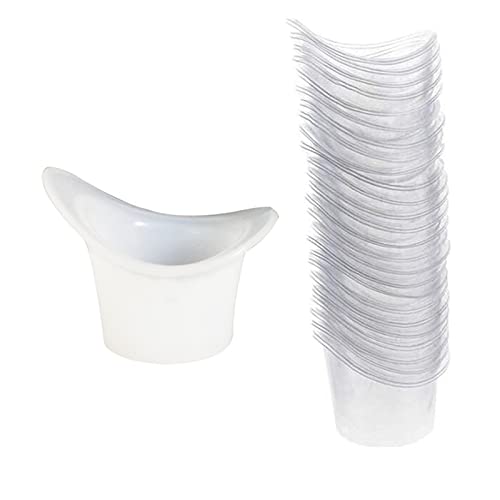 XHBTS Kit de baño para lavado de ojos de 51 piezas, 1 vaso de silicona para ojos y 50 piezas de plástico para una limpieza eficaz de los ojos