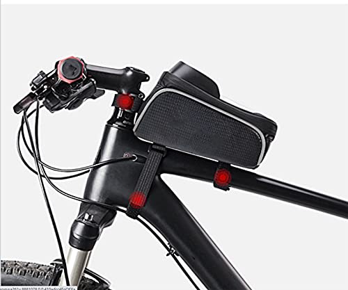 XinQing-Bolsa de Bicicleta Bolso Delantero de la Bicicleta, Equipo de equitación de Bolsa Repelente al Agua, Diseño de Visera de Sol, Pantalla Grande de 6 Pulgadas