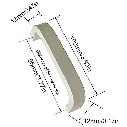 XYDZ Tiradores de Barra de Aluminio, 10pcs Hollow Cocina Tirador Armario Gabinete Manija de la Puerta de Metal Barra de la Manija de Puerta de Aleación de Aluminio(96MM), con 20 tornillos