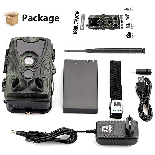 YCXYC 4G Cámara De Caza,MMS/SMS Trampa Fotográfica,HD 20MP 1080P Fauna De 940NM Infrarrojos Visión Nocturna Cámaras De Fotos Trampa Vigilancia Cámaras De Impermeable IP65 con Batería De Litio 5000Mah