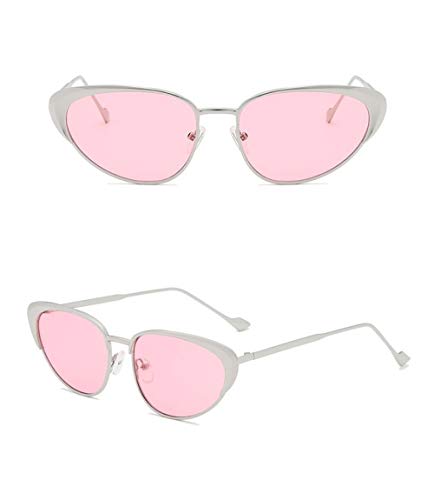 YHKF Gafas De Sol Retro Lindas Atractivas del Ojo De Gato Gafas De Sol Retro De La Señora Gafas De Sol De La Señora Ojos De Gato Gafas De Sol De La Sombra-Rosa