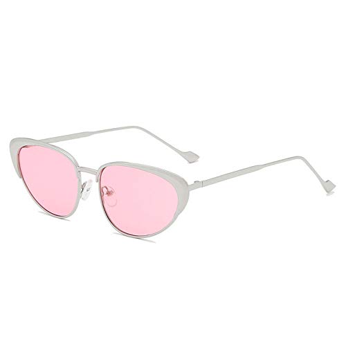 YHKF Gafas De Sol Retro Lindas Atractivas del Ojo De Gato Gafas De Sol Retro De La Señora Gafas De Sol De La Señora Ojos De Gato Gafas De Sol De La Sombra-Rosa