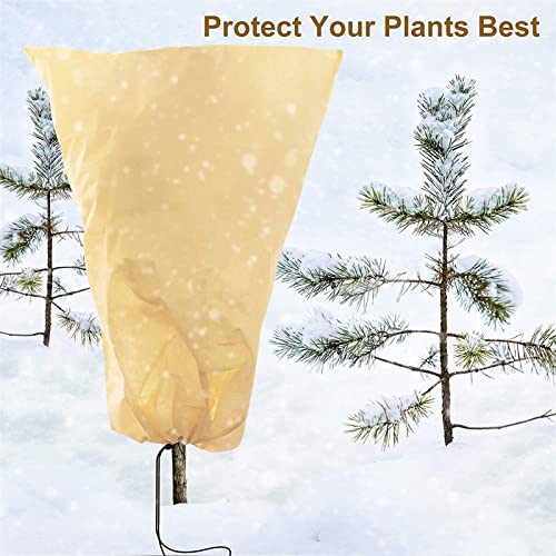 YIMO Plant Frost Protection Covers,Frost Protection Large Easy Fleece Jackets,Warm Cover Tree Shrub Plant Protecting Bag,Plant Covers Freeze Protection Plants Reusable Antifreeze Cover (180 * 120cm)