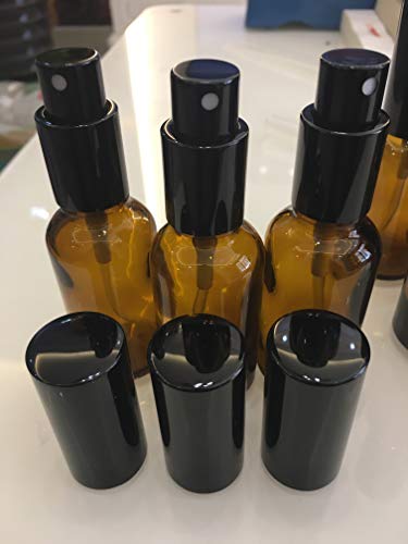 Yizhao Ambar Pulverizador Cristal 30ml, Glass Spray Bottles con [Atomizador],para Aceites Esenciales, Mezclas de Aromaterapia, Perfumes, Masajes, Líquidos Químicos, Farmacéutico– 6Pcs