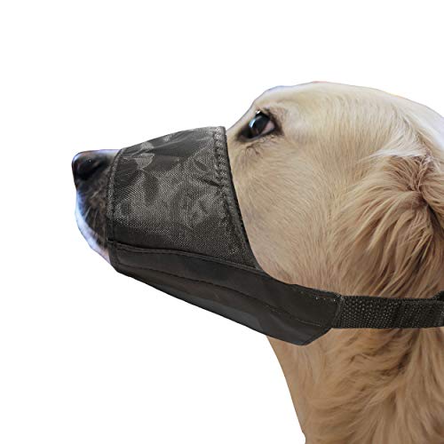 Yommy Bozal de Seguridad para Perros Ajustable Respirable Anti Ladridos Nylon (Size4(11 cm))