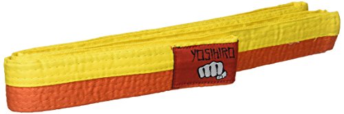 YOSIHIRO 49002.A43 Cinturón, Unisex Adulto, Amarillo/Naranja, 2.40 cm
