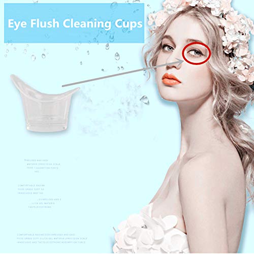 YouU 50 Piezas Desechable Transparente plástico Tazas de lavado de los ojos para eficaz ojo borde en forma de limpieza ojo