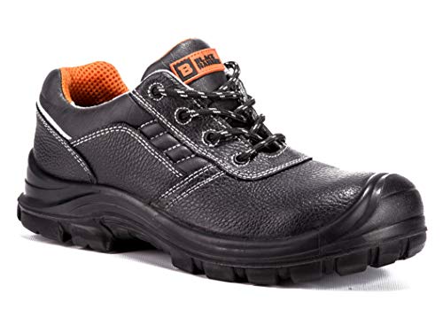 Zapatos de Seguridad para Hombre Sin Metal Nivel S3 SRC Ultraligeros y con Refuerzo Kevlar 2252 Black Hammer Black (43 EU)