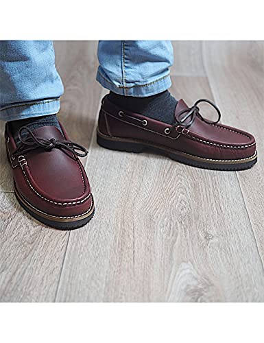 Zapatos para Hombre Fabricados en Piel Náuticos Fluchos 156 Burdeos - Color - Burdeos, Talla - 44