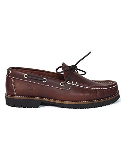 Zapatos para Hombre Fabricados en Piel Náuticos Fluchos 156 Burdeos - Color - Burdeos, Talla - 44