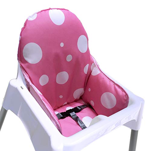 ZARPMA Cojín Para Trona Antilop de Ikea Compatible Funda de Asiento para Silla alta bebé Lavable y Plegable Relleno de Silla Infantil (Rosa)