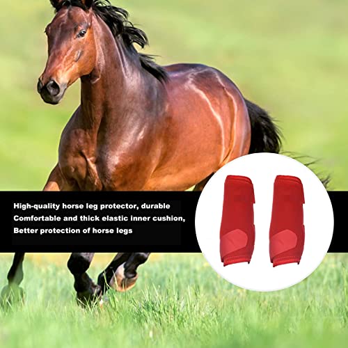 ZCED Professional Choice Horse Boots Rojo, Botas De Caballo para Patas Delanteras De Caballos, Botas De Medicina para Deportes De Caballo, para Montar Protección contra Saltos con Amortiguación