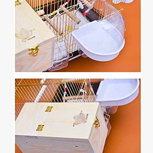 zenglingliang Jaula de Pájaros Caballamiento Golden Cockatiel Bird Cage Large Parrot Jaula Vive Bird con Cría Alimentador de Jaula para Cockatiel Canary Love Bird Jaula Pájaros (Color : Gold)