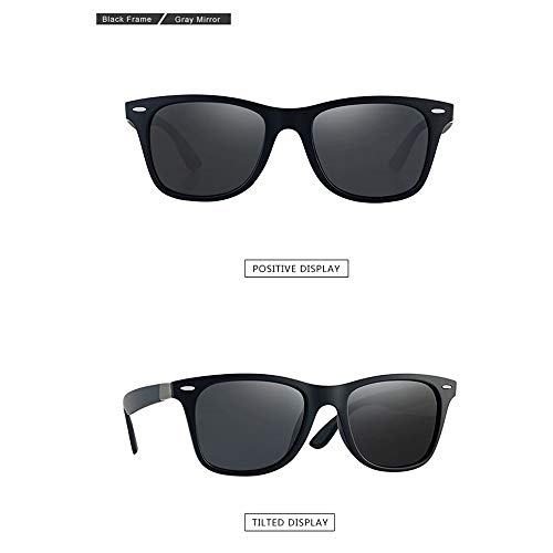 ZEZKT gafas de sol polarizadas para hombres gafas de sol cuadradas clásicas moda casual sunglasses con caja adulto gafas para viajes al aire libre B