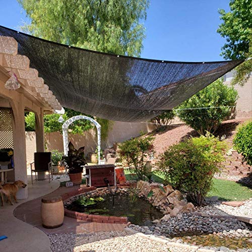 ZGC Toldo Vela De SombraRed de Sombra 80% Negro Red de Sombra Techo Toldo Parasol Camping Jardin Malla Sombreo Toldo Vela de Sombra Rectangular para Patio Piscina Jardín(Size:1x2m/3.28x6.56ft)
