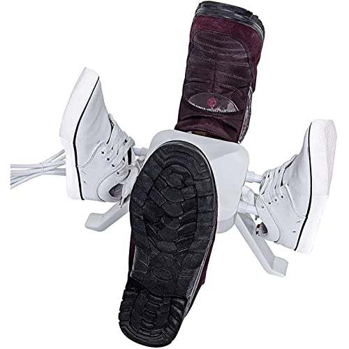 ZHAOF Secadora Botas, eléctrica Zapatos Secadora pies Desodorante Zapatos, secador pequeño portátil hogar Diseño Plegable Secado rápido Zapatos Guantes,Blanco