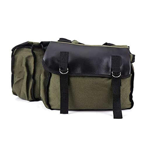 ZHAOHUA wuli Store Moto Ciclismo Sillín Bolsa Motocicleta Trasero Back Pack Saddlebags Paquete de Espalda equina Lienzo Equipaje Bolso Vintage 20716 (Color : As Shown)